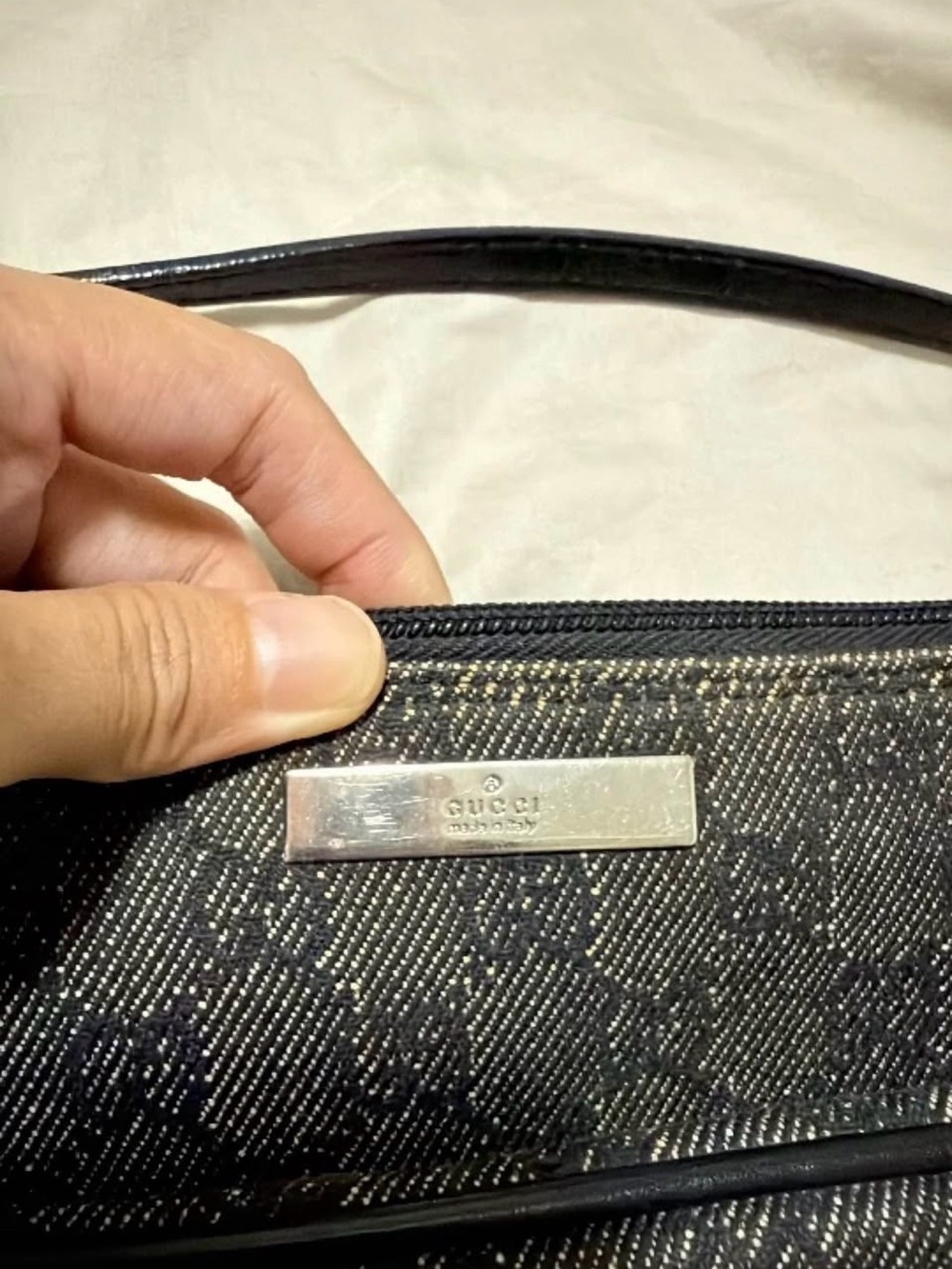 Gucci Black Monogram Shoulder Bag